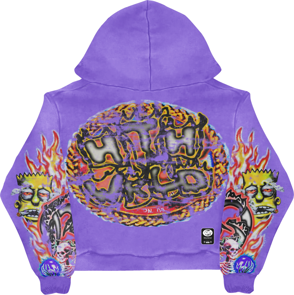 Born Of Pain Purple Zip Up
