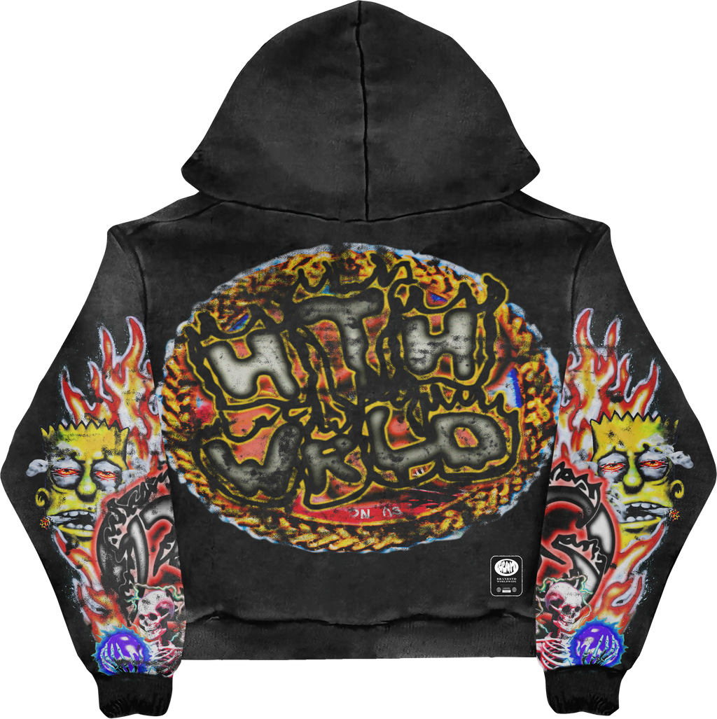 Born Of Pain Black Zip Up