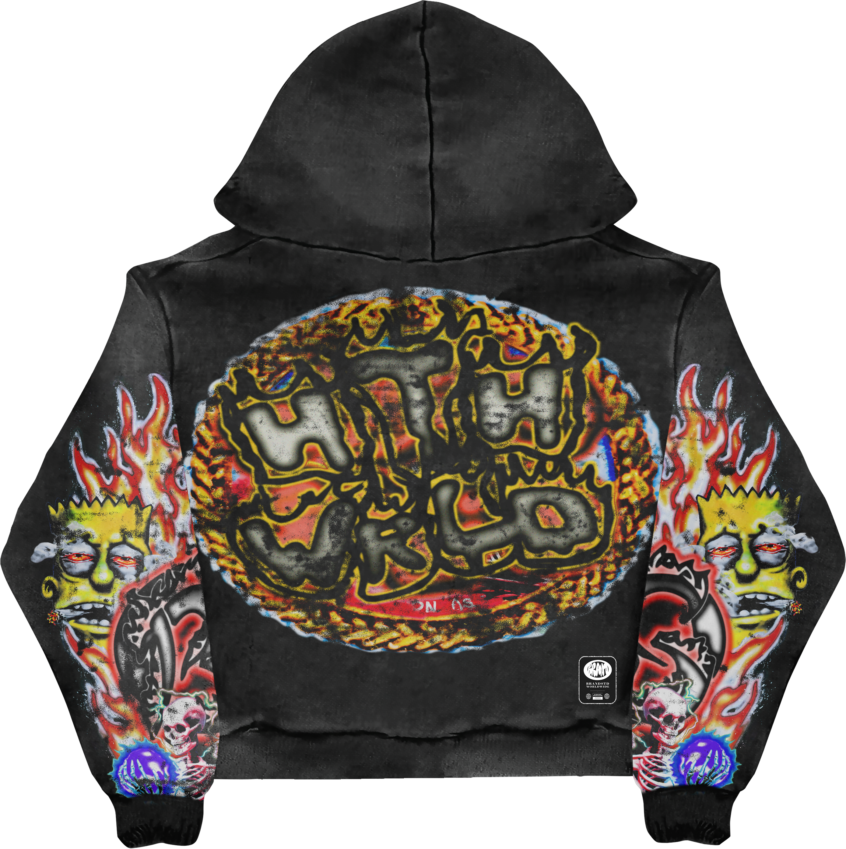 Born Of Pain Black Zip Up